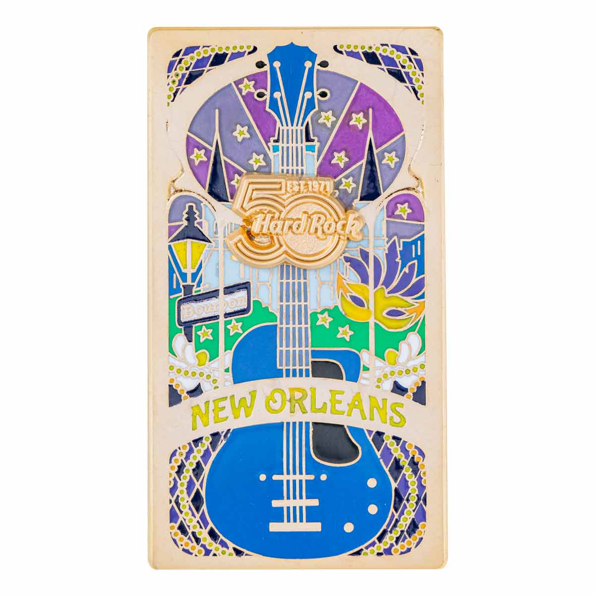 50th Anniversary Art Deco Guitar Pin Series image number 1